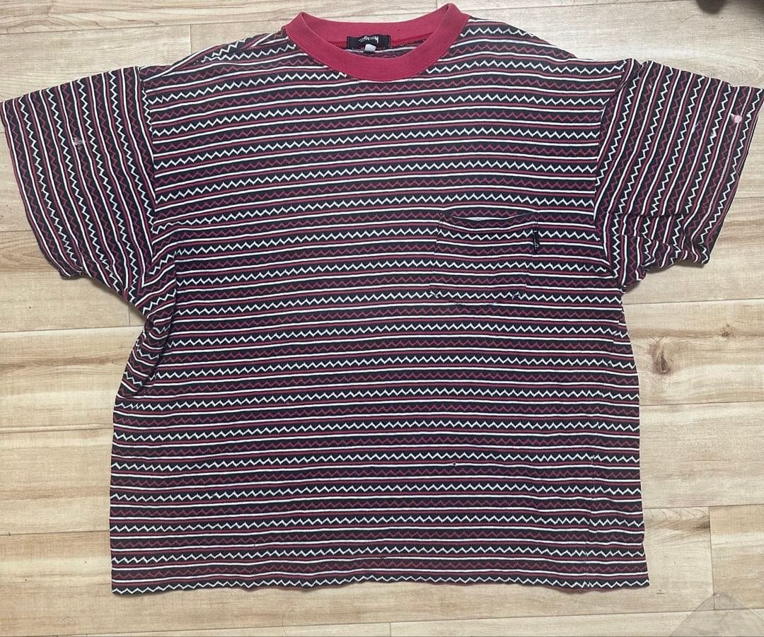 Old Stussy 80s 総柄Tシャツ 80s old stussy 総柄tシャツ ステューシー黒タグ