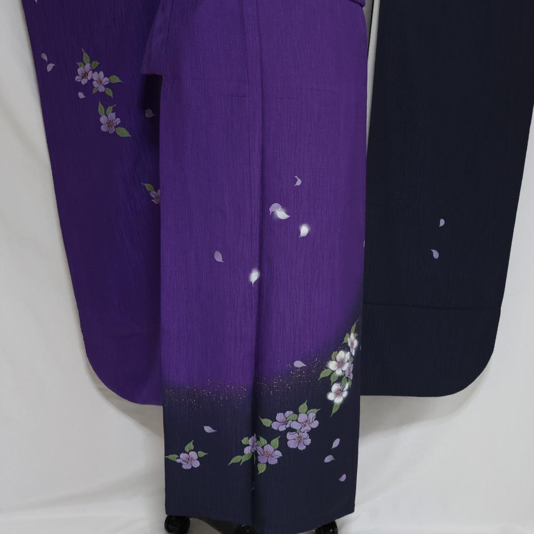 美品□山口小夜子やまと□振袖7点セット帯新品帯締め紫正絹フルセット