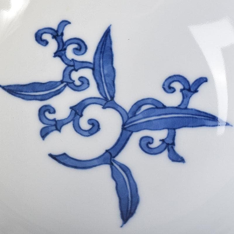 和食器　松谷窯　内染付　陶漆　蓋物　蓋碗　５客　共箱　M　R8058C