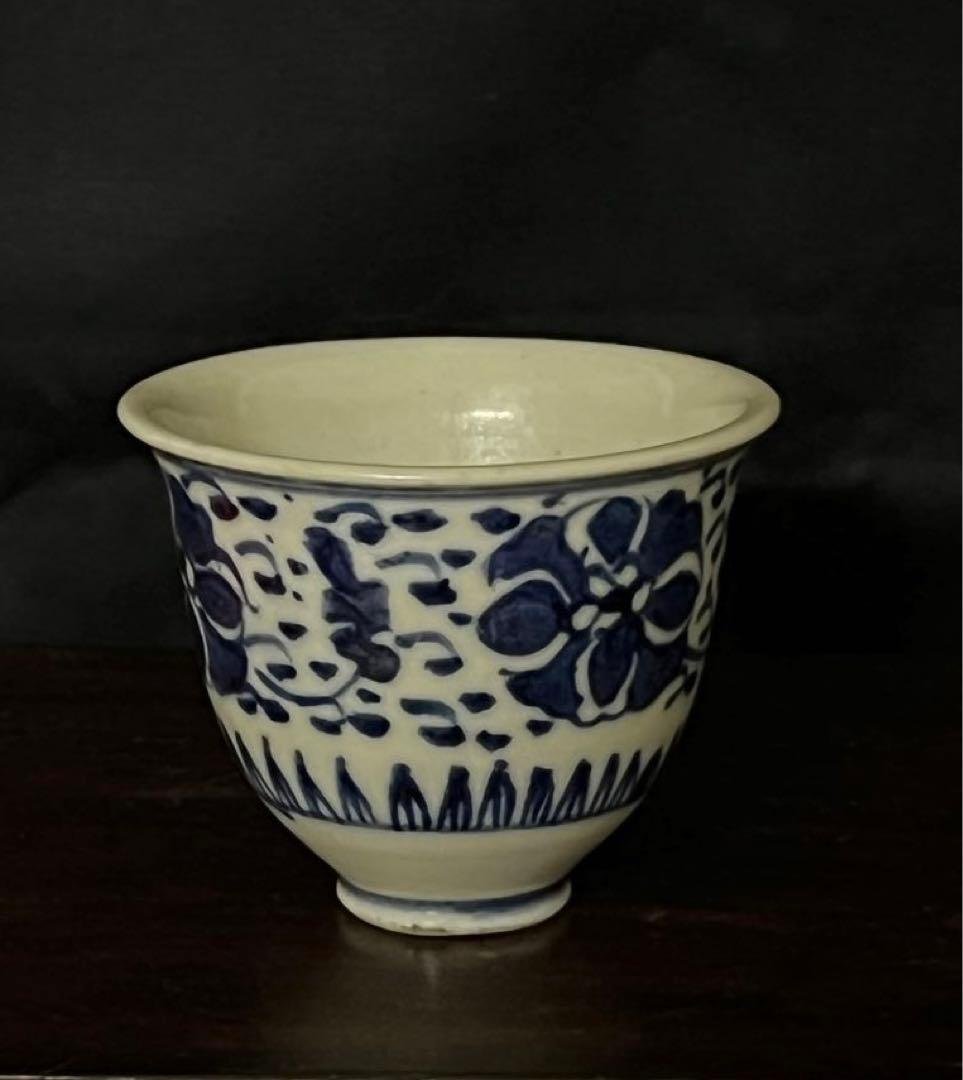 【倉庫整理品】希少品•【成化年製】染付小杯：MT 2-89 倉庫整理品】希少品•【成化年製】染付小杯：MT 2-