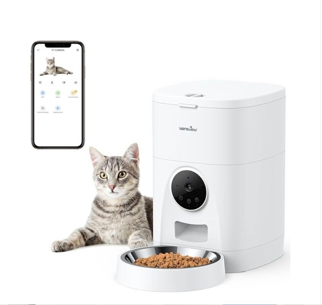 Wansview 自動給餌器 ホワイト Amazon.co.jp: Wansview自動給餌器 猫犬 300万画素カメラ付き 4L大容量