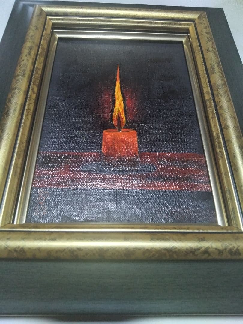 高島野十郎、絵画、油彩SM号、蝋燭、肉筆、新品額縁、鴨居玲、山下清、佐伯祐三。