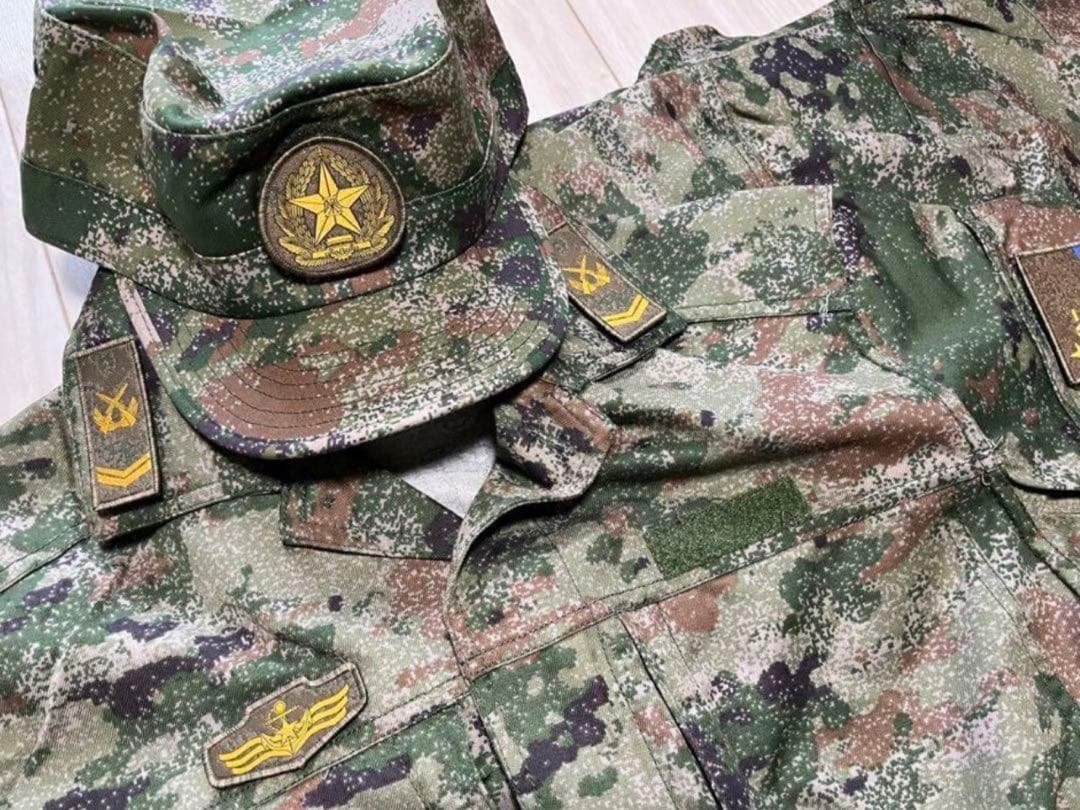国内最安値実物中国軍最新型21式星空迷彩戦闘服上下フルセット